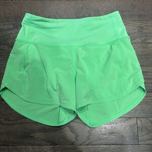 Lululemon Run Times Shorts Size 4 Bright Green Athletic Running Shorts